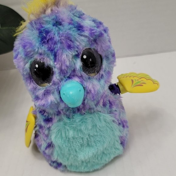 Hatchimals Spinmaster Blue Yellow Purple Bird Eye Light Up Interactive Sound - Picture 1 of 15